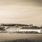 Wide angle pic of the Port Ellen distillery prior to being rebuilt, and Diageo Maltings