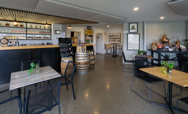 The tasting room and bar at Bass & Flinders Distillery. Great spot for a g+t or gin cocktail. Bass & Flinders also offer Gin High Teas, which include foods incorporating their gins in addition to a tasting paddle with four gins.