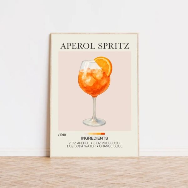 spritz poster aperol spritz wall art