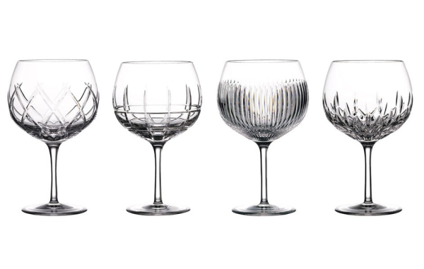 waterford gin balloon set four waterford crystal gin balloon glasses
